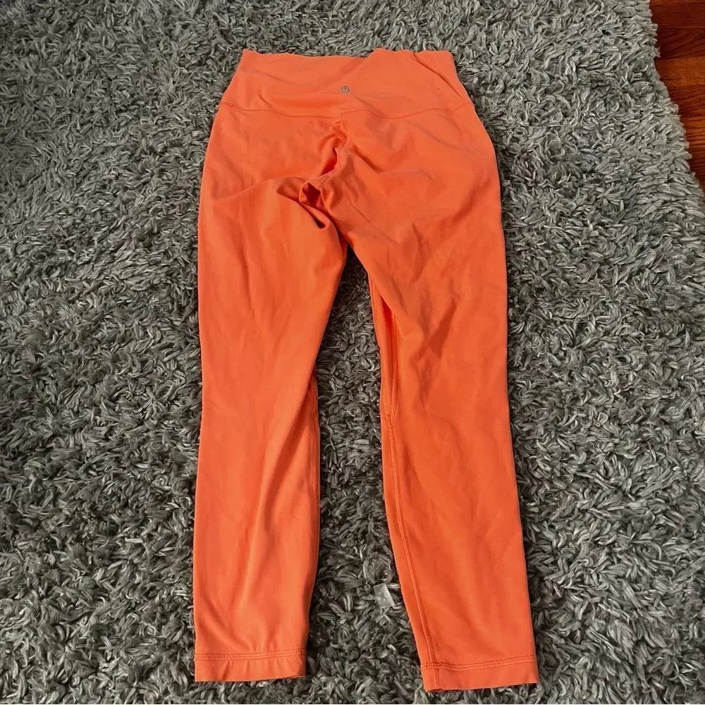 Lululemon align 25” leggings sunny coral size 8